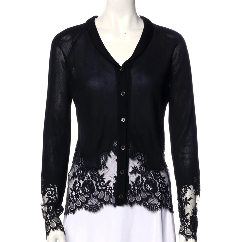 Moschino Couture Black Lace Cardigan